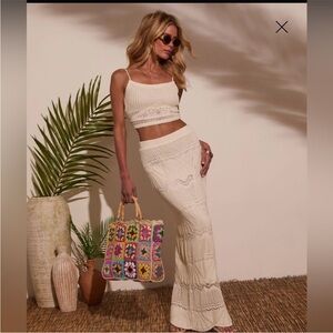 Vici Crochet Knit Two-Piece Set